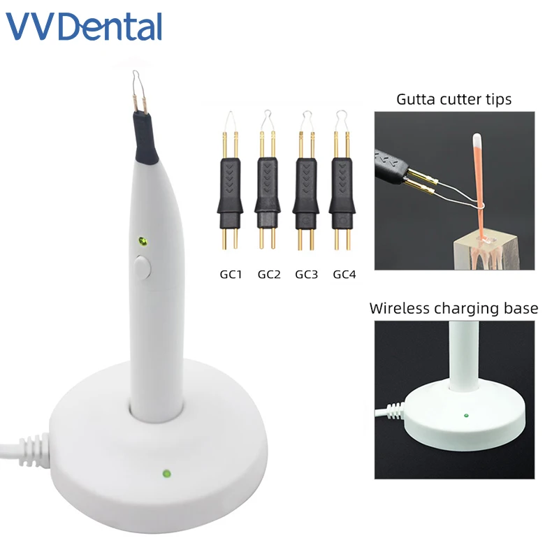 VVDental Dental Gutta Percha Cutter with 4 Tips For Teeth Whitening Dissolved Breaker Dentist Heating Equipment