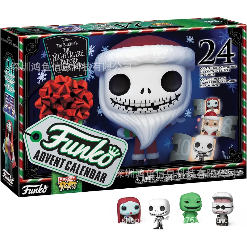 

New The Nightmare Before Christmas Advent Calendar Figures Q Version Statue Model Doll Toy Collection Room Decoration Xmas Gift