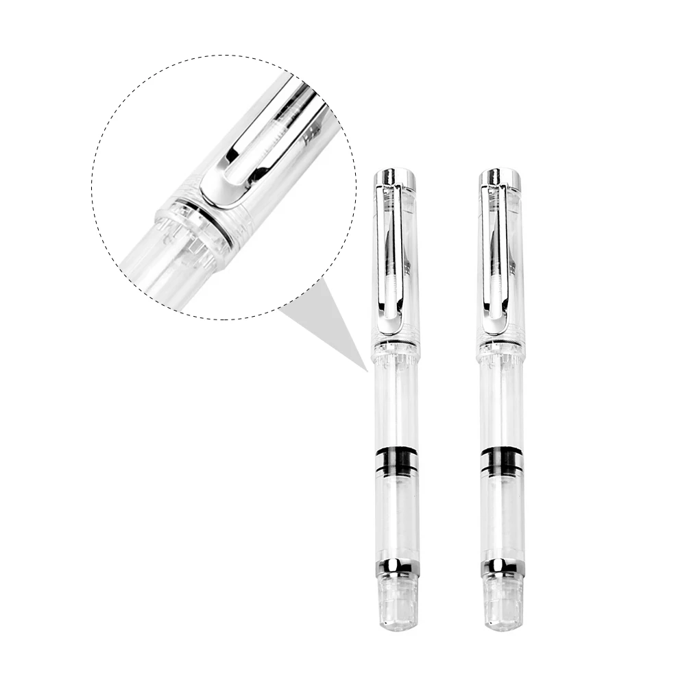 2 Pcs Pen Pen-Type New Writing Brush Student Calligraphy Pensss Refillable Ink Fountain Plastic Signature Painting
