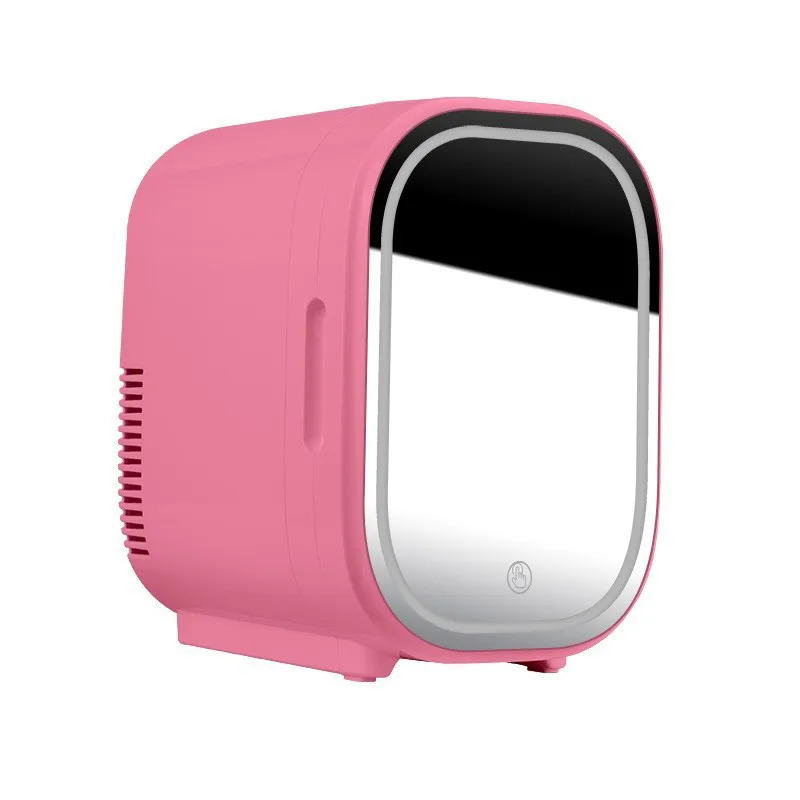 

8L Portable Cosmetic Fridge - Mini Beauty Cooler with LED Mirror for Skincare (12V, Pink, Customizable, Bedroom/Office Use)​
