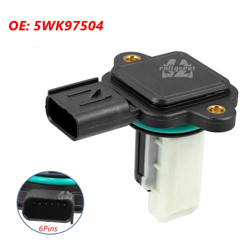 

5WK97504 Mass Air Flow Meter MAF Sensor For Ford F-350 F-250 Super Duty 6.4L V8 7C3A-12B579-AA 5WK9 7504