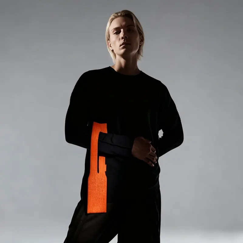 Tas Ponsel Rajutan, Kantong Ponsel, Penutup Pelindung Kain Jaring Bergaris-Tas Penyimpanan Rajutan 3D Serba Guna