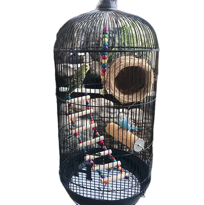 

Factory Direct Sales Large Classical European Bird Cage Round Canary Big Parrot Breeding Cage
