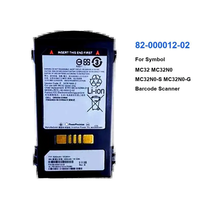 Battery For Zebra Motorola MC32 MC32N0 MC32N0-S MC32N0-G Barcode Scanner Btry-MC32-52MA-01 82-000012-02 5200Mah 