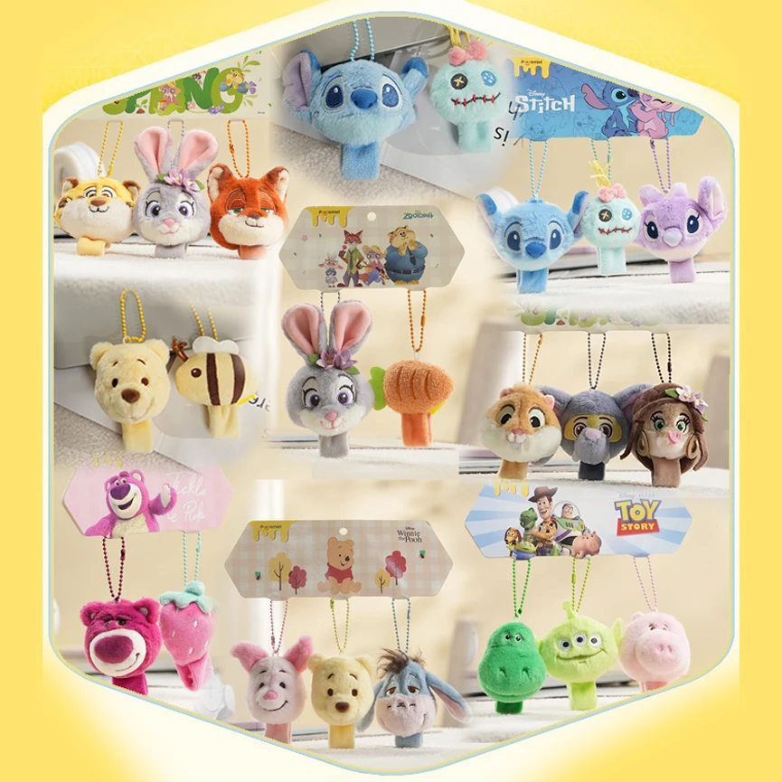 Disney Toy Story Zootopia Lilo & Stitch Winnie the Pooh Lotso juguetes de peluche muñeca Linda pareja llavero colgante regalo de Navidad