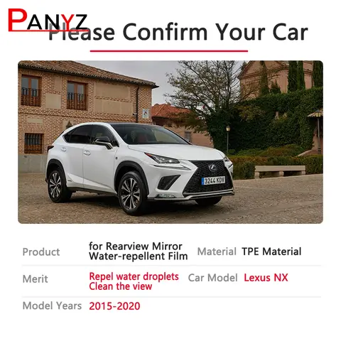 Full Cover Anti Fog Rainproof Film Rearview for Lexus NX NX200t NX300h NX200 NX300 200t 300h 200 Car Stickers Films Accessories