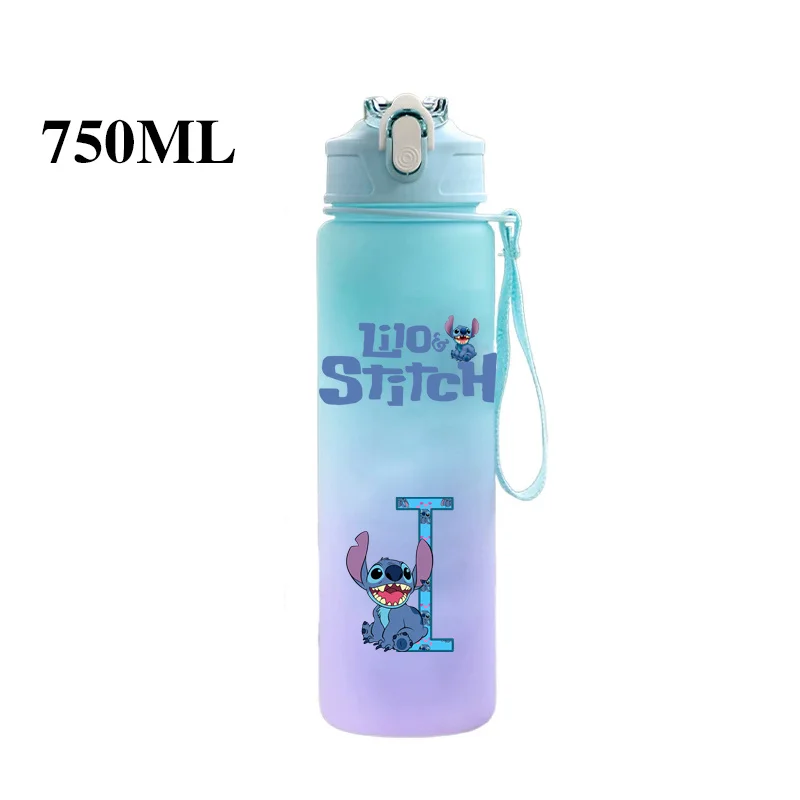 Kawaii Lilo & Stitch Water Bottle Letter ABCD Water Cup Large Capacity Resistant and Portable Cup Cute Disney Stitch Sport Cup