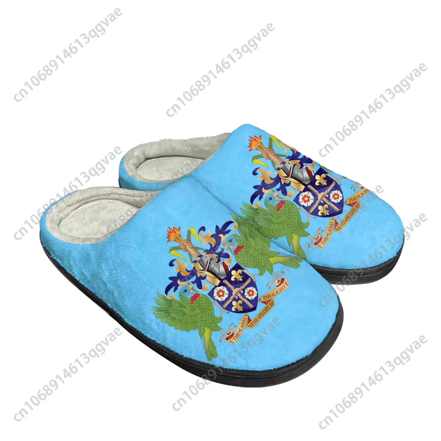 

Saint Lucia Flag Home Cotton Custom Slippers Mens Womens Sandals Plush Bedroom Casual Keep Warm Shoes Thermal Slipper