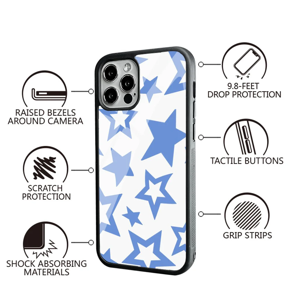 Bright Starry Phone Case For Samsung S10 S20 S21 S22 S24 S30 Plus ULTRA Mirror Acrylic Cover