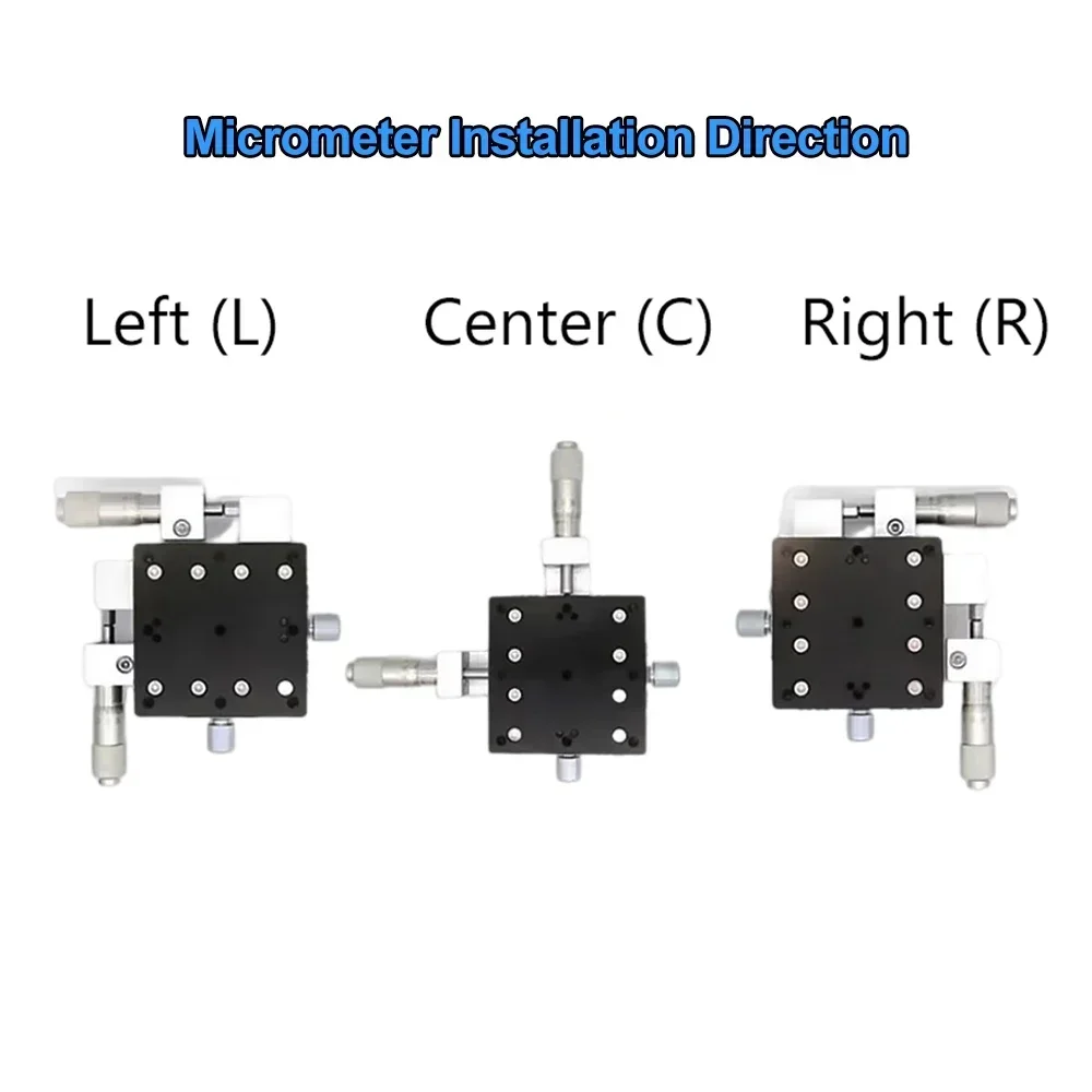 High Precision Micrometer Linear StageManual Displacement Platform XYZ Axis 40/60/90mm for Optical Equipment,Biomedical Science