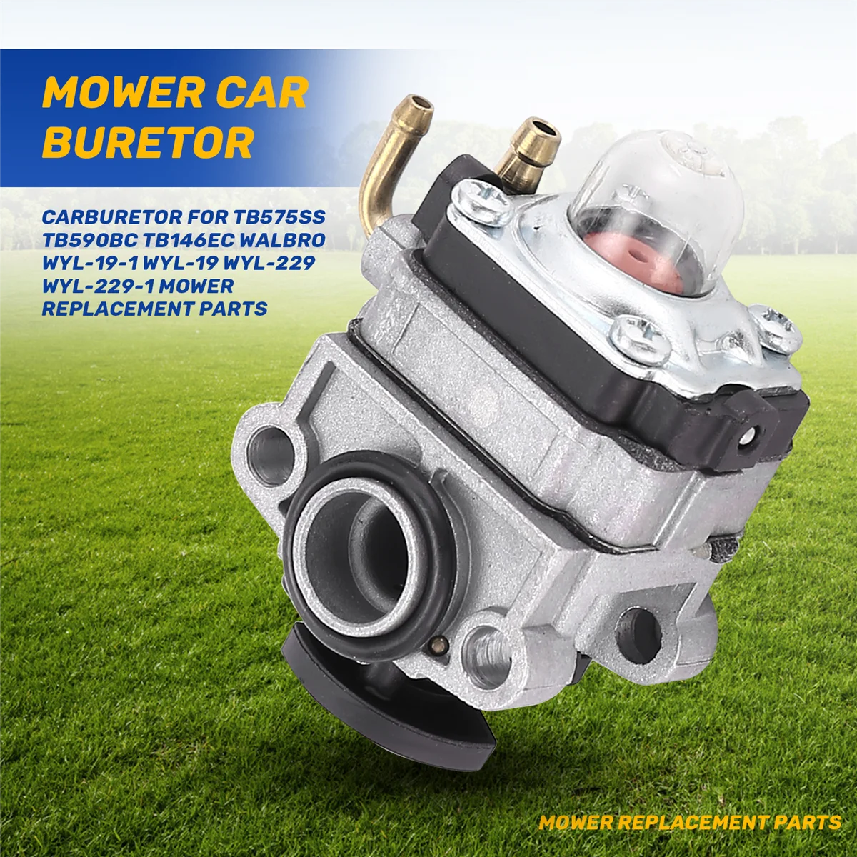 【مخزون محدود】مكربن لقطع غيار الجزازة Troy-Bilt TB575SS TB590BC TB146EC Walbro WYL-19-1 WYL-19 WYL-229 WYL-229-1