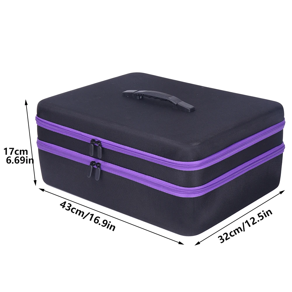 5D 420 Grids Diamond Painting Tools Kits Accessories 60 Bottles Container Sticker Carry Case Purple Storage Bag Grids Box Pen