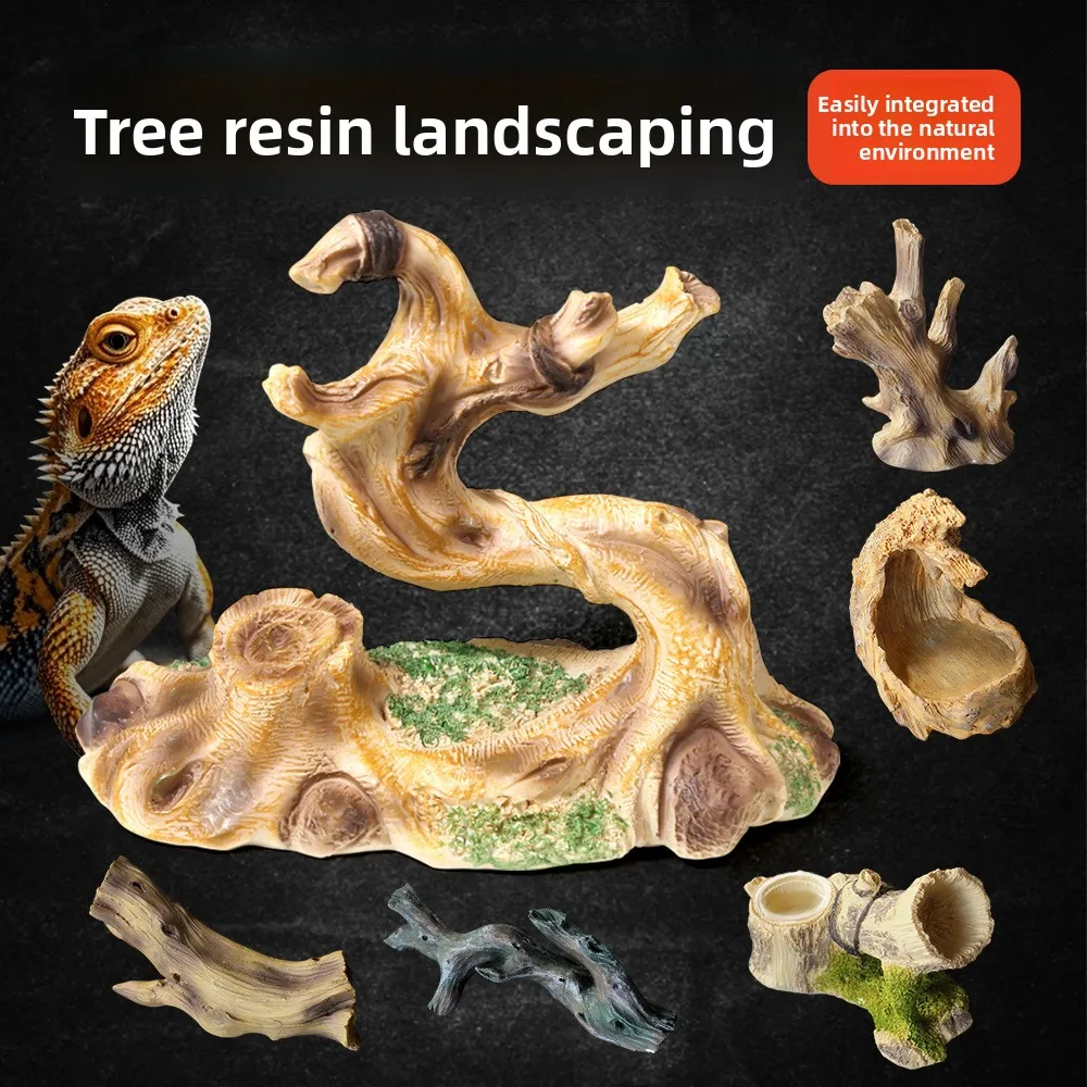 

NOMOY Artificial Rock Cave Hideout for Reptiles - Resin Decorative Habitat for Leopard Gecko, Snake, Lizard, Tortoise Tank