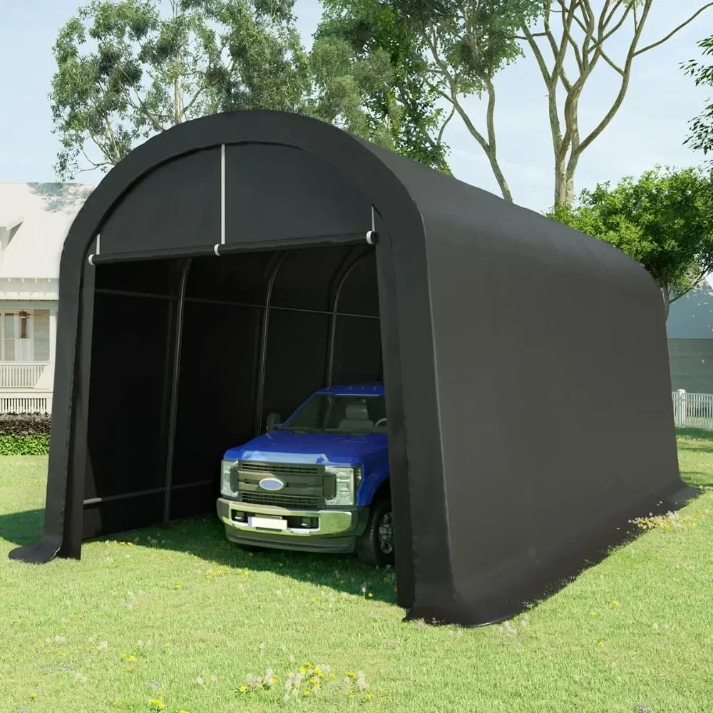 

12' x 20' Oval Pipe Heavy Duty Carport for SUV, Full-Size Truck and Boat, Round Style Anti-Snow Car Canopy Outdoor Boa