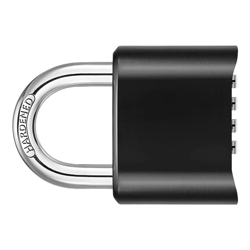 

4-Digit Combination Lock Outdoor Padlock Waterproof Combo Lock For Gym Locker, Hasp Storage, Shed, Fence, Gate Black