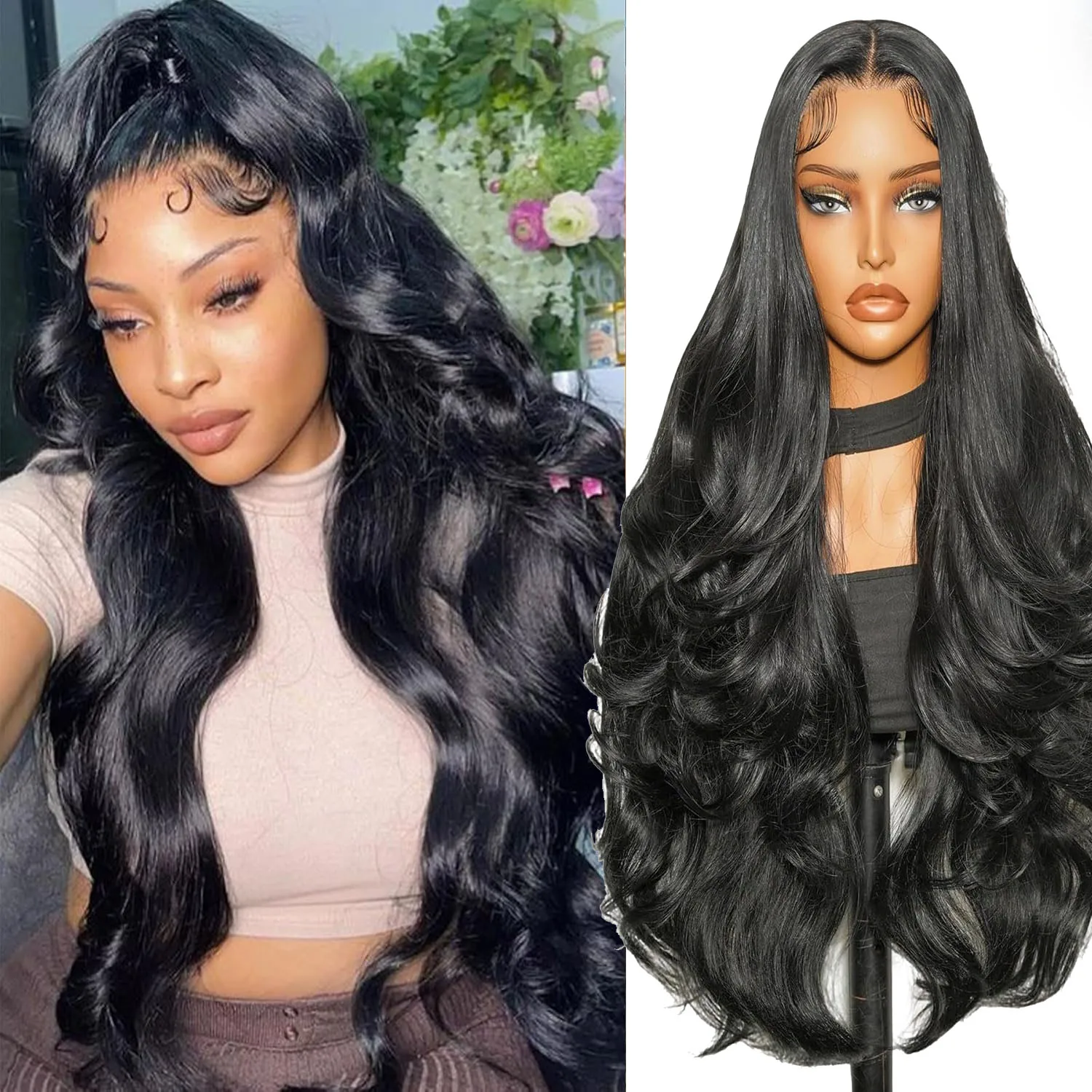 

13x6 13x4 HD Brazilian Human Hair Body Wave Lace Front Wig Lace For Black Women Pre Plucked 40 Inch Lace Front Human Hair Wigs