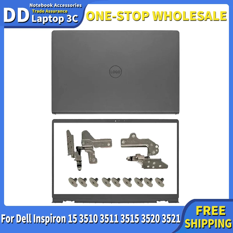 

New Laptop Case For Dell Inspiron 15 3510 3511 3515 3520 3521 LCD Back Top Cover Front Bezel Hinges Palrmest Bottom Case 00WPN8