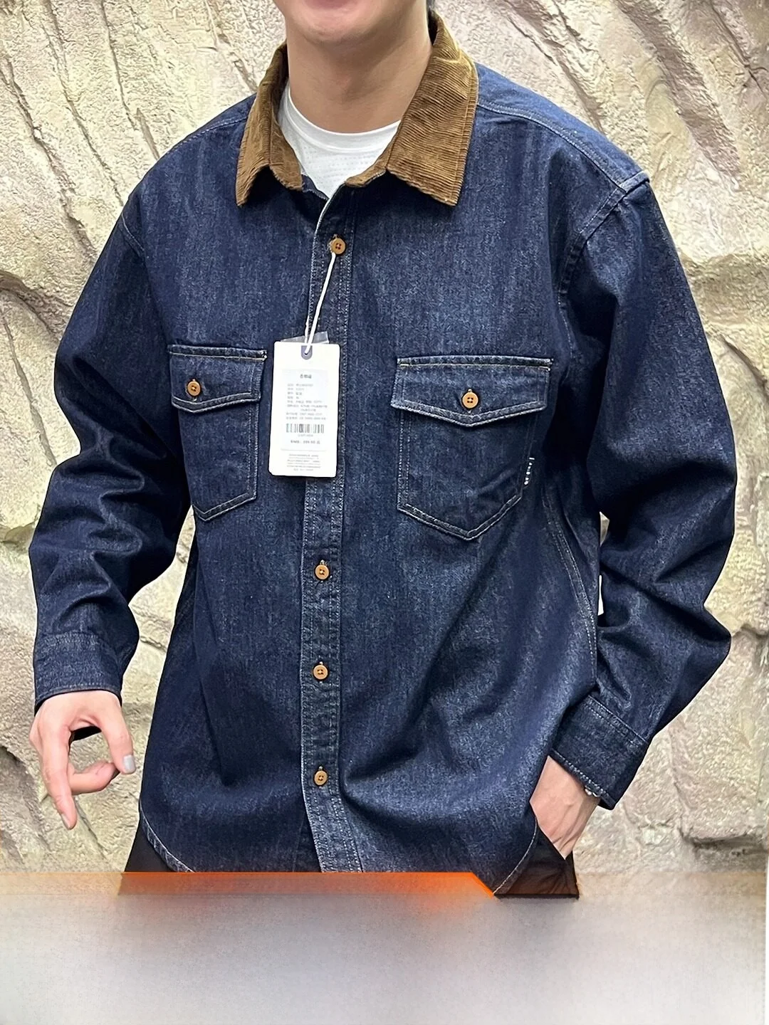 Loose Fit American Style Color Block Collar Shirt Jacket for Men Casual Comfortable Breathable Long Sleeve Autumn Winter
