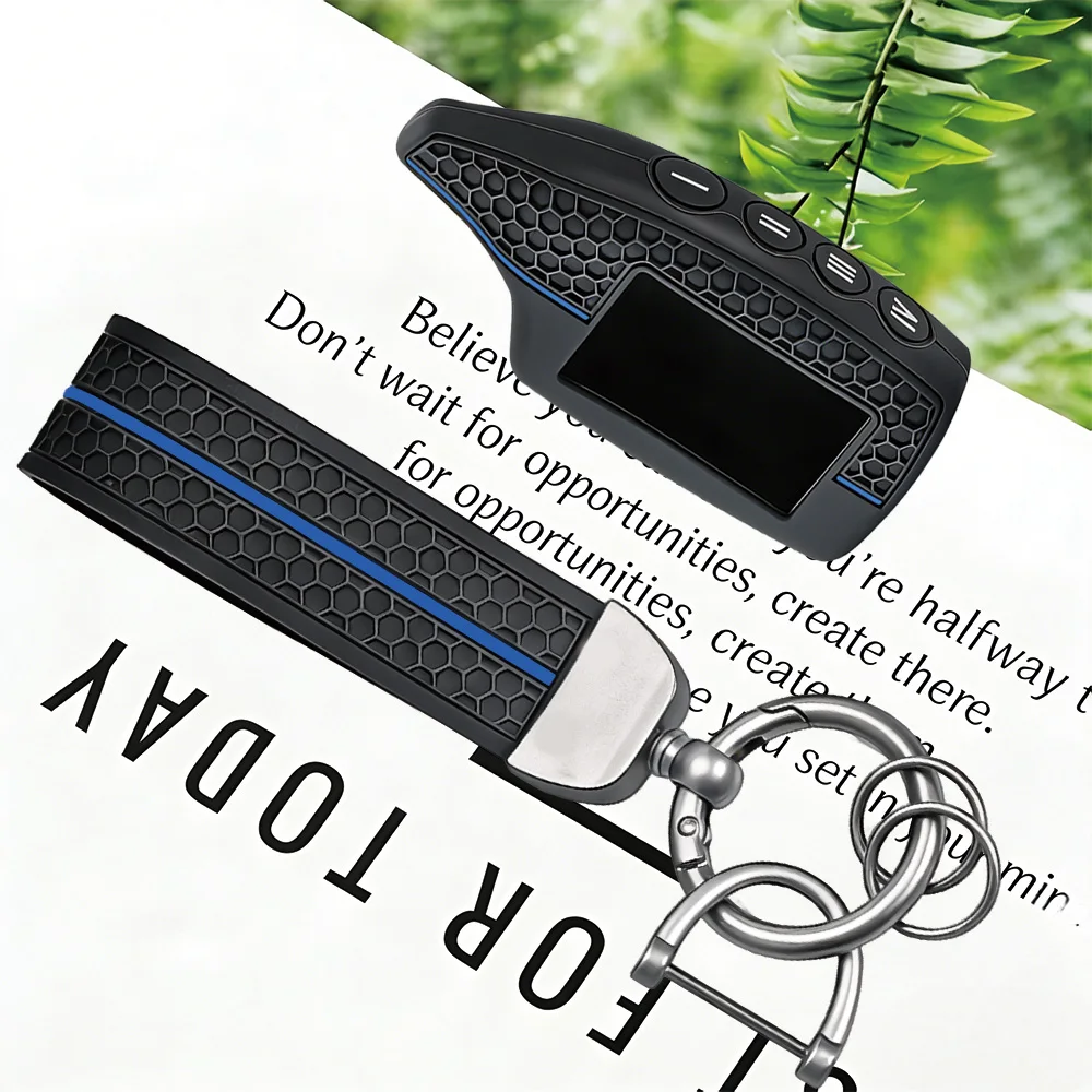 New Style 4 Buttons Remote Silicone Case Two Way Car Alarm lcd 2015 Case Key Chain Cover For M5/6/9 Scher-khan Magicar 5