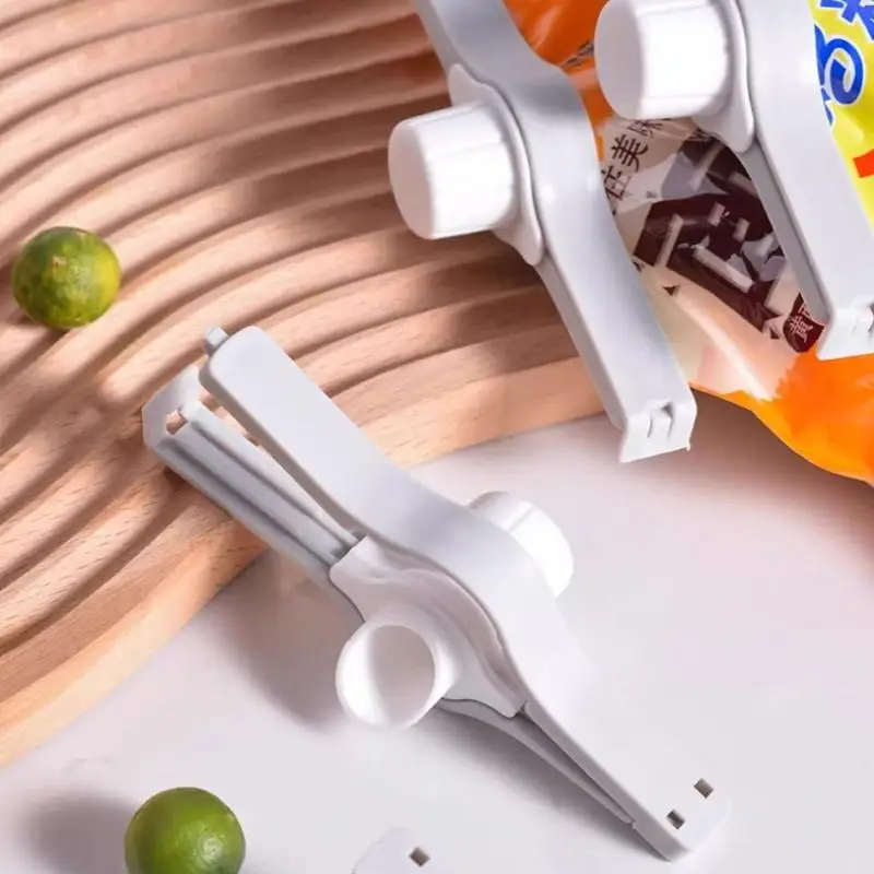 4/8 Stück Lebensmittel-Aufbewahrungsclips, robuste Kunststoff-Verschlussklammer für Snackpapier, Plastiktüten, Frischhalteverschluss mit Ausgießer – Detail 9