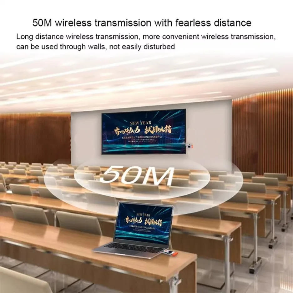 

50M HDMI-Compatible Wireless Video Transmitter and Receiver Extender 1080P@60hz Wifi Display TV Stick Dongle Adapter PC to TV