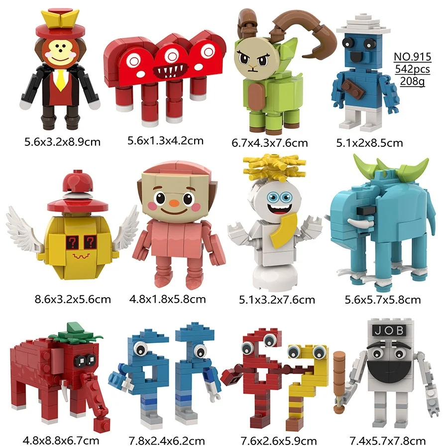 12pcs Building Blocks Steal A Brainrot Series Peripheral Model Figure, Building Block Toy,Assemblable Toys,Boys Girls Gifts