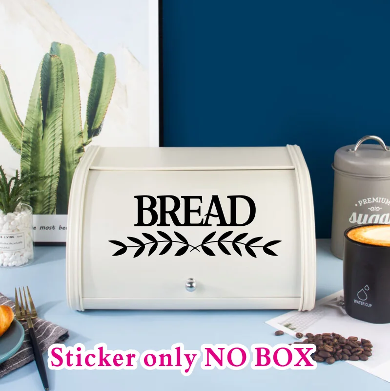 Bread Box Storage Canister Label Decal Sticker Kitchen Resturant Shop Farmhouse Style Pantry Decor Vinyl #115