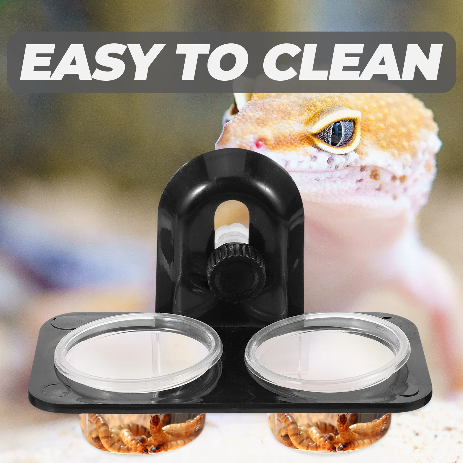 

Reptile Feeding Bowl Set Leak Proof Food Water Container for Gecko Lizard Turtle Chameleon Spider Compact Design Reptile Care