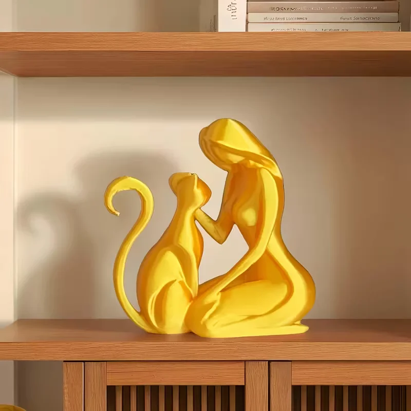 Cute kitten home decoration items, feminine style ornaments, perfect gifts for Christmas and Valentine's Day