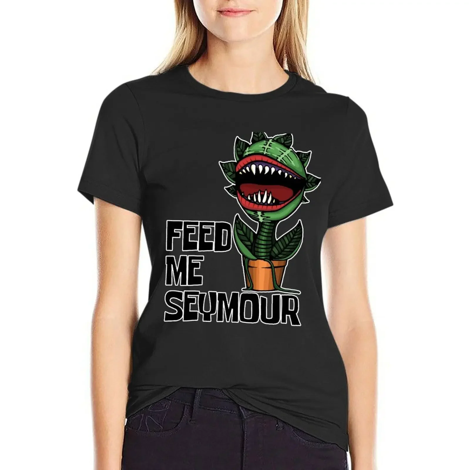

Audrey II says FEED ME! T-Shirt cute tops Blouse kawaii clothes Women t shirt