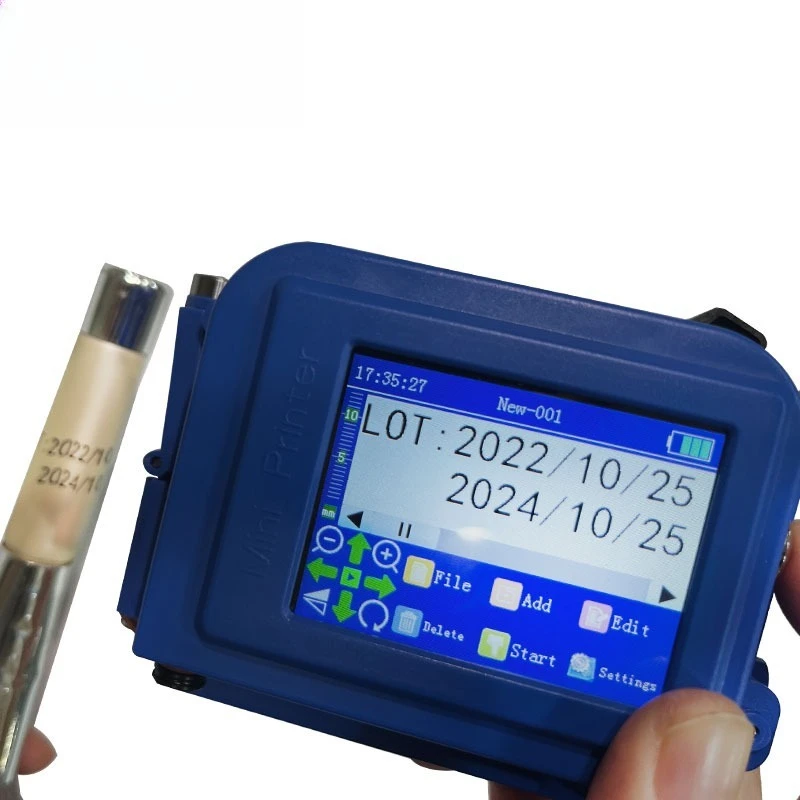 Small Industrial TIJ Inkjet Mini Handheld Printer for logo Pen Mfg Expiry Date