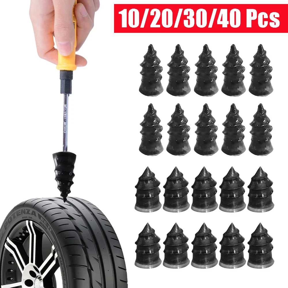 10 шт., маленький большой комплект для ремонта автомобильных/мотоциклетных шин, автомобильный мотоцикл, ремонт бескамерных шин, резиновые гвозди, вакуумный комплект для ремонта шин, гвоздей