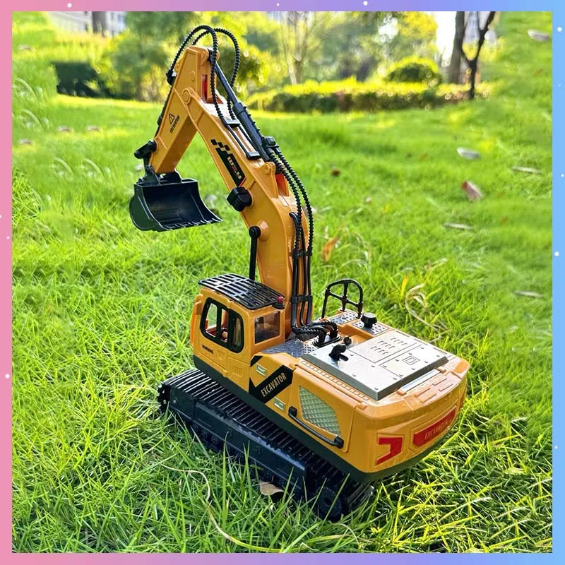 

Радиоуправляемый экскаватор 12/15 каналов, 2.4G, имитация строительной техники из сплава, развивающая игрушка-грузовик на радиоуправлении, подарок