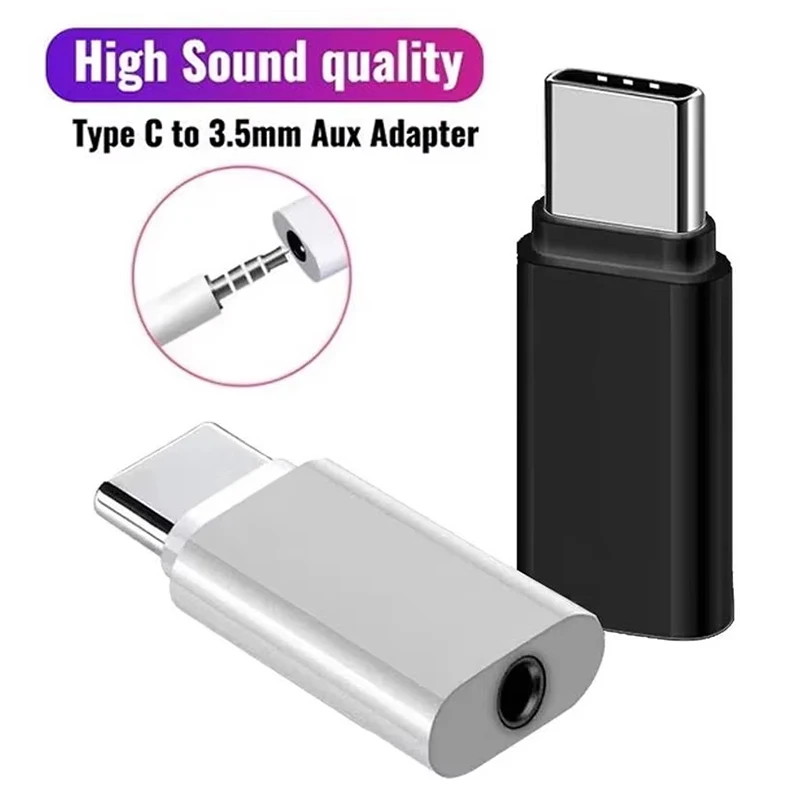 1-5 Pcs USB C Audio Cable Converter Connects Wired Headphones Music Listening And Calls For Wired Headset Earphones Portable Kit