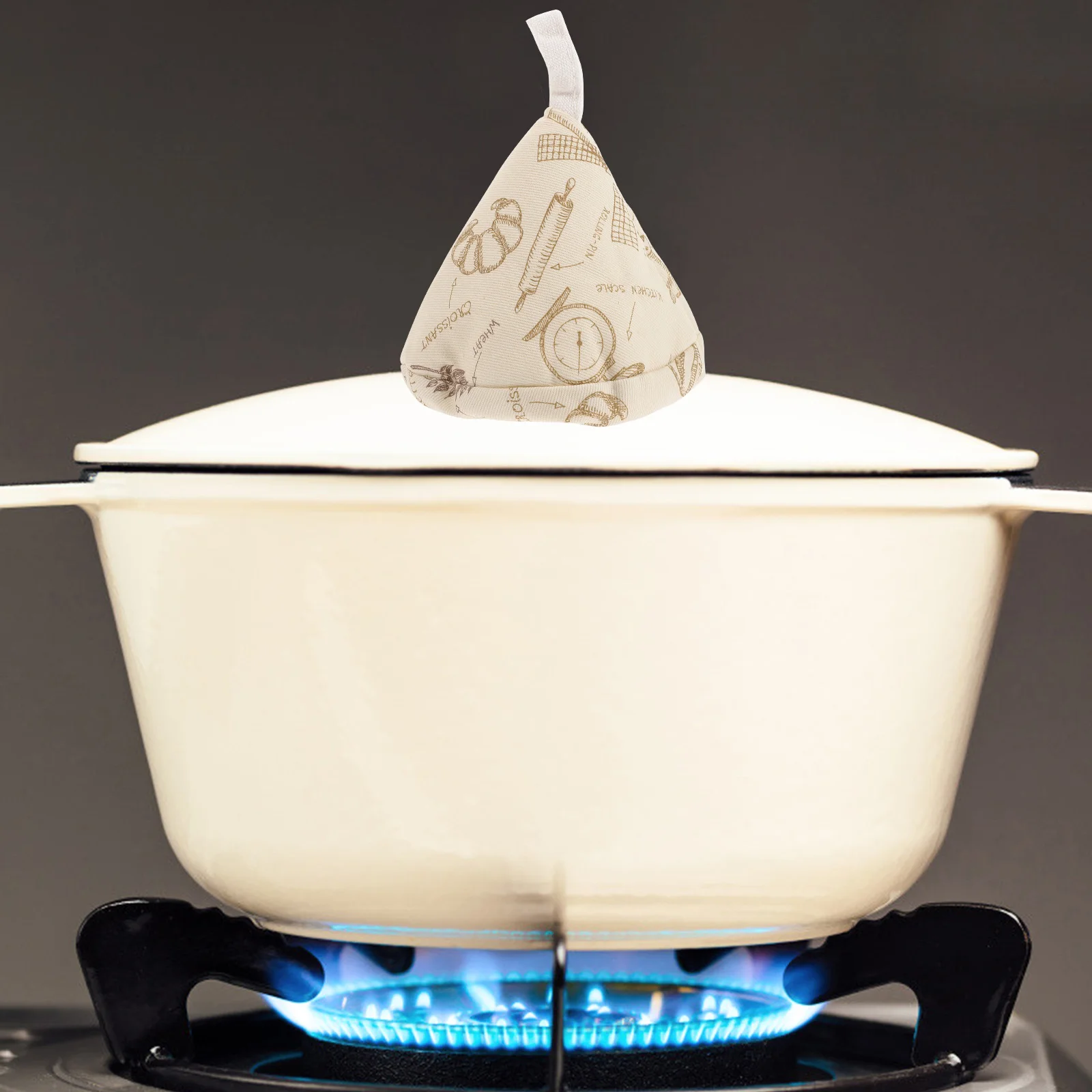 

Heat Resistant Pot Lid Knob Protector Reusable Triangular Handle Cap Cooking Covers Skillet Lid Sleeve Anti Scald Kitchen Gadget