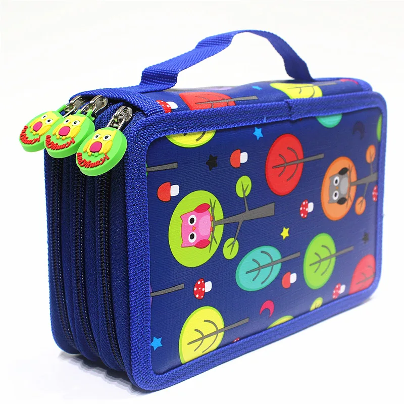 Simpatico astuccio per matite per scuola penale Kawaii Cartoon Pen Bag 32/52/72 fori penalità Pencilcase custodia grande per ragazze cartoleria per ragazzi