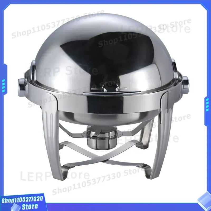 Stainless Steel Round Tiger Foot Gas Food Warmer Self Service Kitchen Equipment for Hotel Restaurant Buffet Heating Device