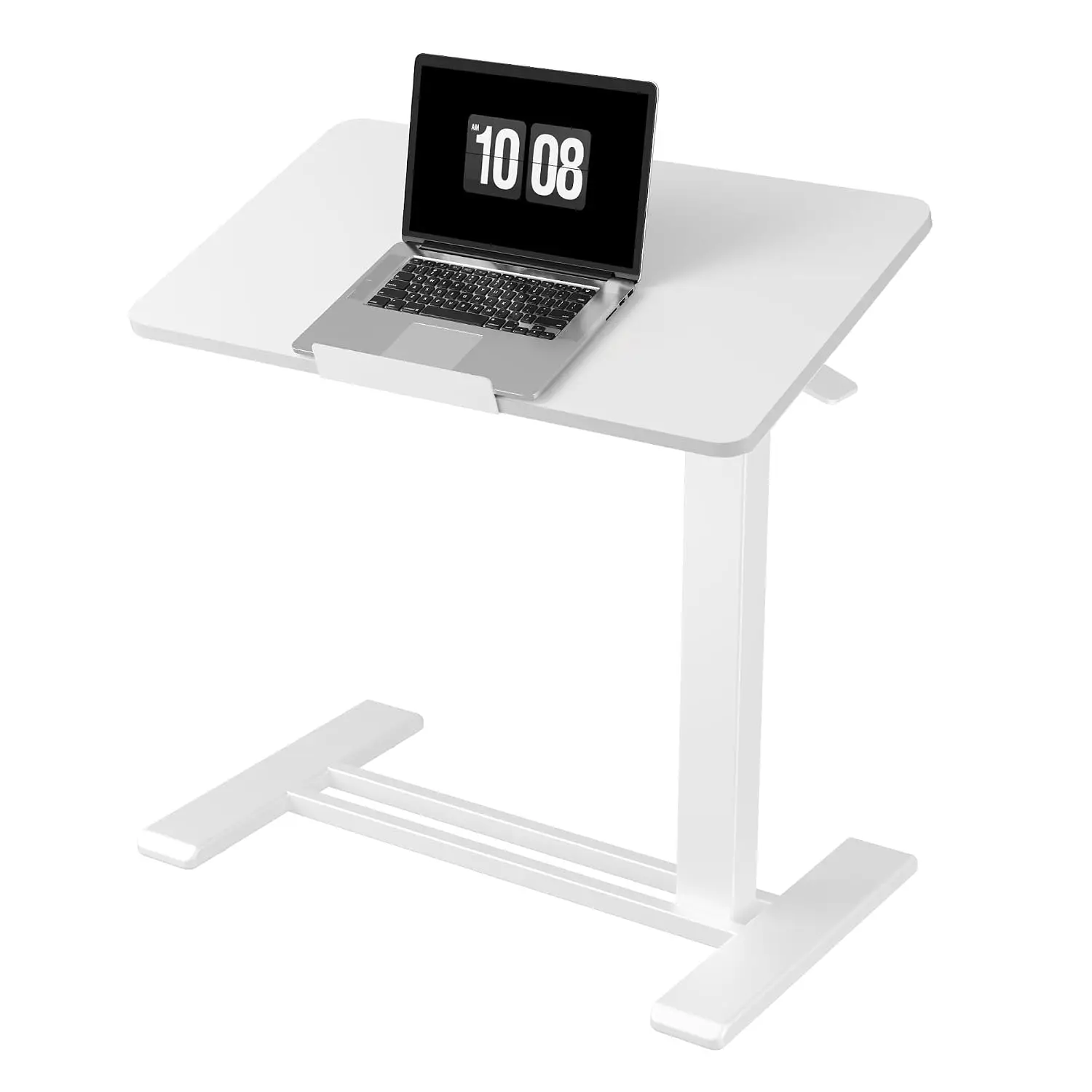 55° Tiltable Mobile Overbed Table with Pneumatic Lift 28