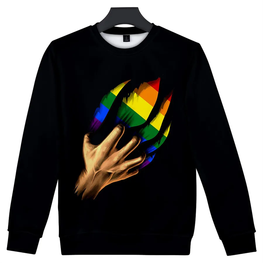 Sudadera con capucha con bandera LGBT gratis, ropa colorida de arcoíris para decoración del hogar Gay, orgullo lesbiana Gay, nueva