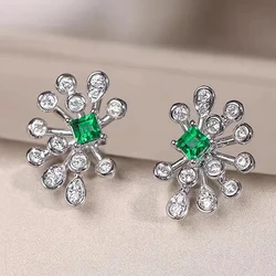 Huitan Hot Creative Stud Earrings for Women Relaxed Branch with Shiny Cubic Zirconia Accessories Exquisite Wedding Party Jewelry
