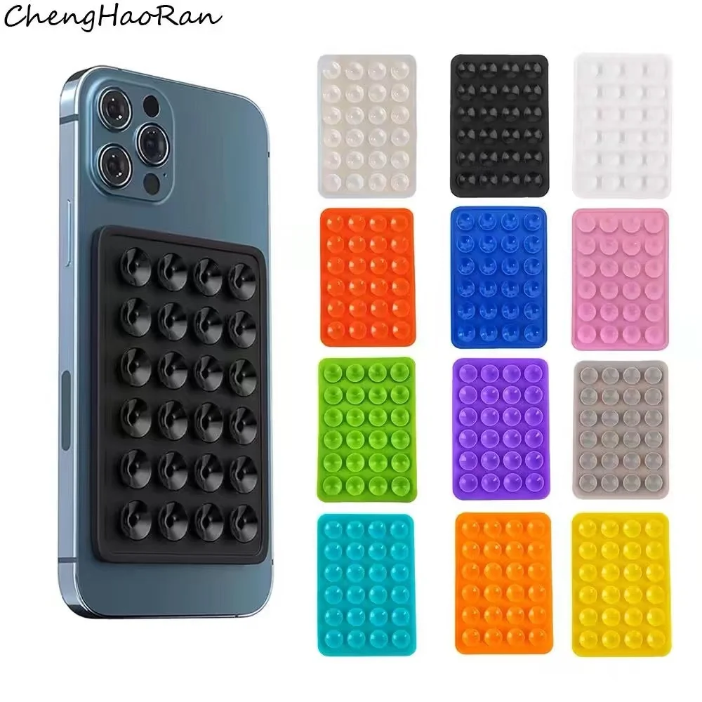 Silicone Suction Cup Phone Holder Square Anti Slip Back Sticker For Phone Case Multi Functional Hanging Pad view 2