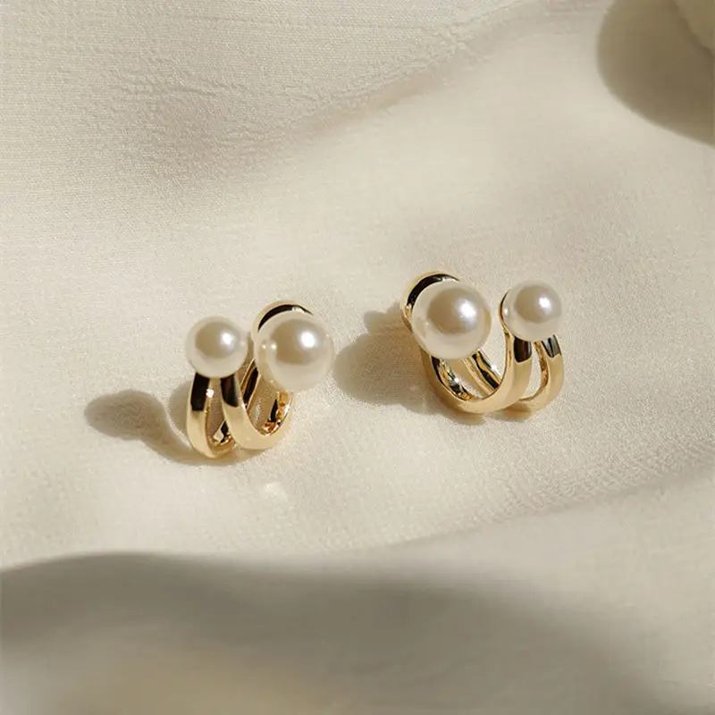 Vintage Elegant Irregular Pearls Stud Earrings for Women 2022 New Trend Daily Accessoire Exquisite Jewelry Boucle Oreille Femme