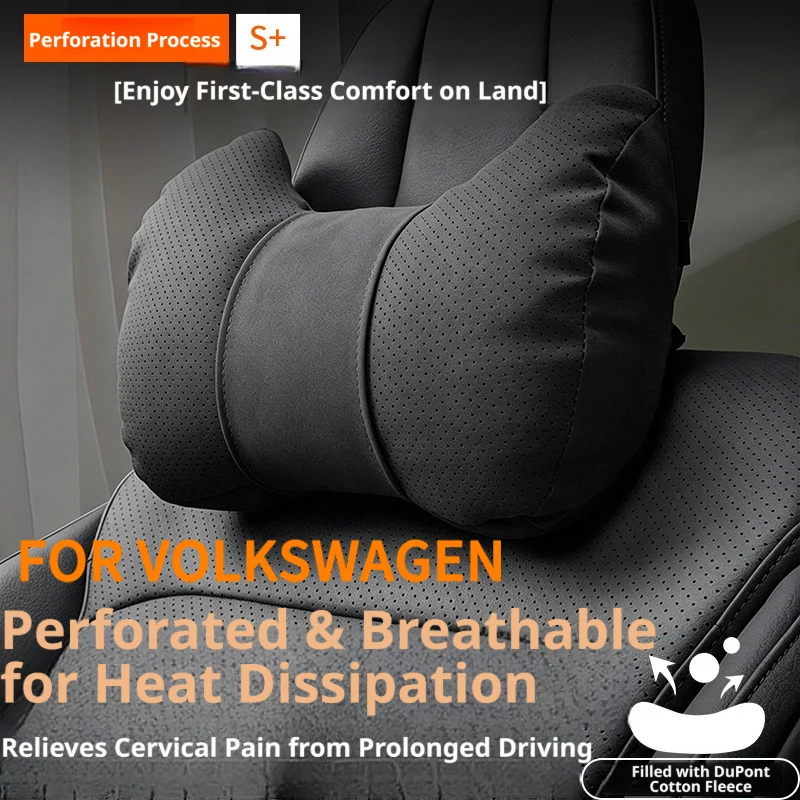 Premium Versatile Universal Car Interior Accessory Suitable for Volkswagen Series Car Seat Neck Support Horn Headrest Pillow