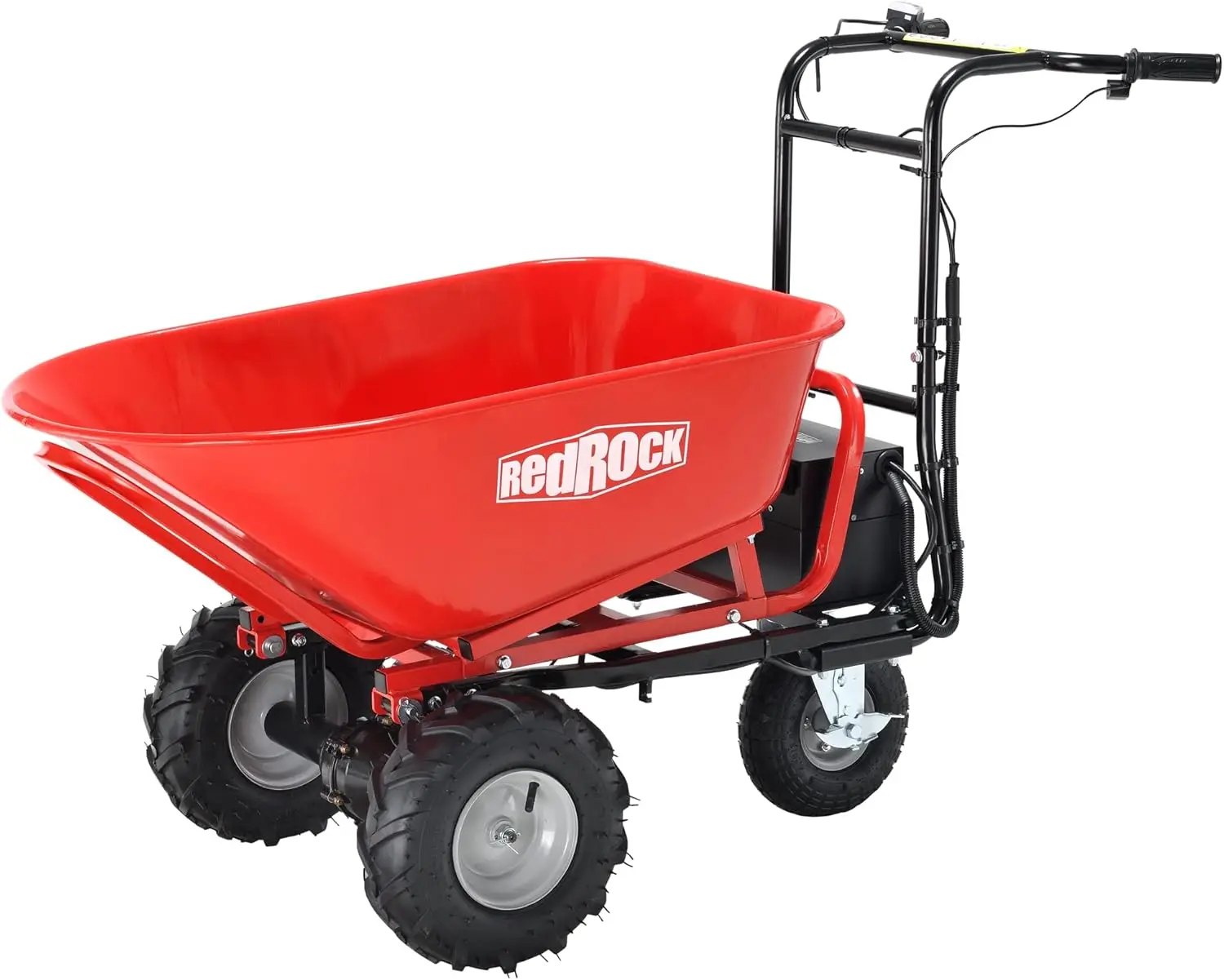 Wheelbarrow Electric Powered Utility Cart 48Vdc 500W 500Lbs (230Kgs) Capacity And 6 Cuft Cubage Material Debris Hauler 1000Lbs