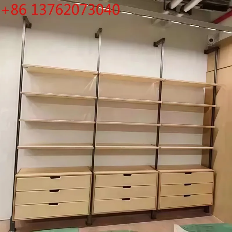 Rak Buku Ruang Tamu Rak Pajangan Seluruh Dinding Kantor Rak Retro Lemari Pajangan Rak