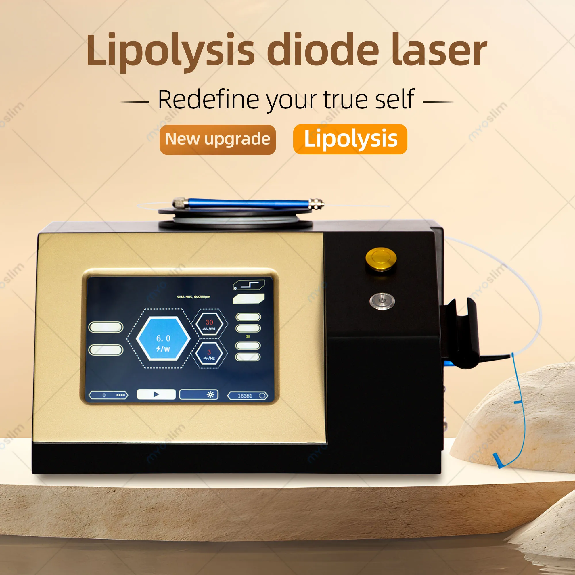 

6 In 1 980nm Diode Laser Vascular Removal Machine Capillary Spider Vessel Herpes Fat Burning Nail Fungus 1470 Mono-melted Fat