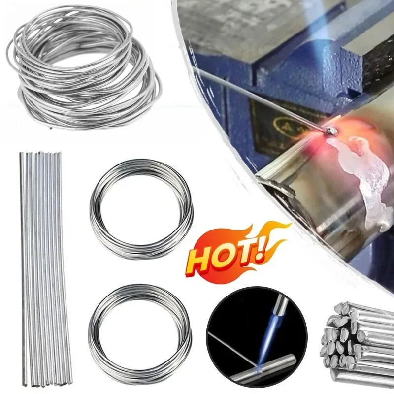 5Meters Universal Silver Low Temperature Easy Melt Aluminum Welding Rod Cored Wire Rod Solder No Need Solder Powder Weld Bar