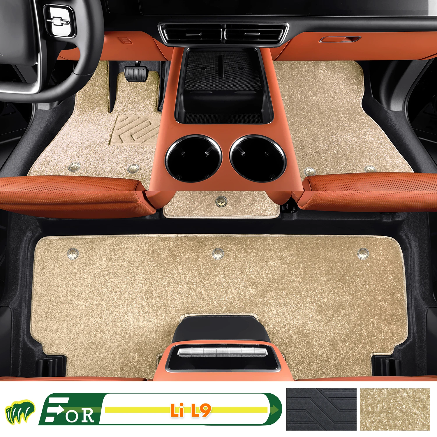 

Left-hand Drive Car Floor Mat For Li L9 2022-2024 Full Surround Foot Mat Floor Mat Interior Floor Liner