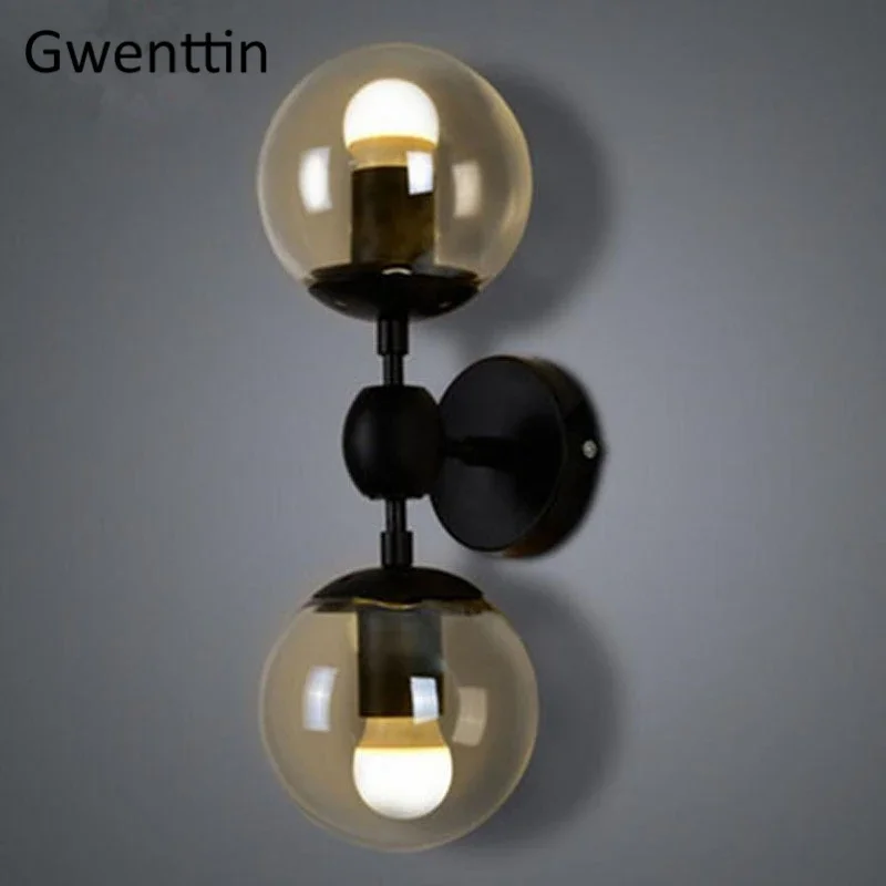 Modern Wall Lamp Sconces Mirror Lights for Home Deco Living Room Bedroom Lamps LED Lighting glass beans Fixtures Loft Luminaire