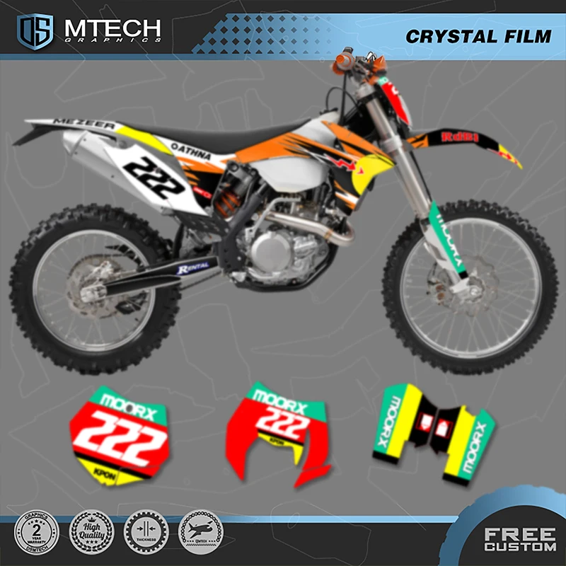 

DSMTECH мотоциклетный графический фон для KTM 2012 2013 EXC 2011 2012 SX SXF 125 250 300 450 наклейки наборы 004